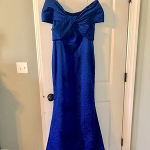 NWT-Peacock Blue, mermaid-style, formal gown by Terri Jon.